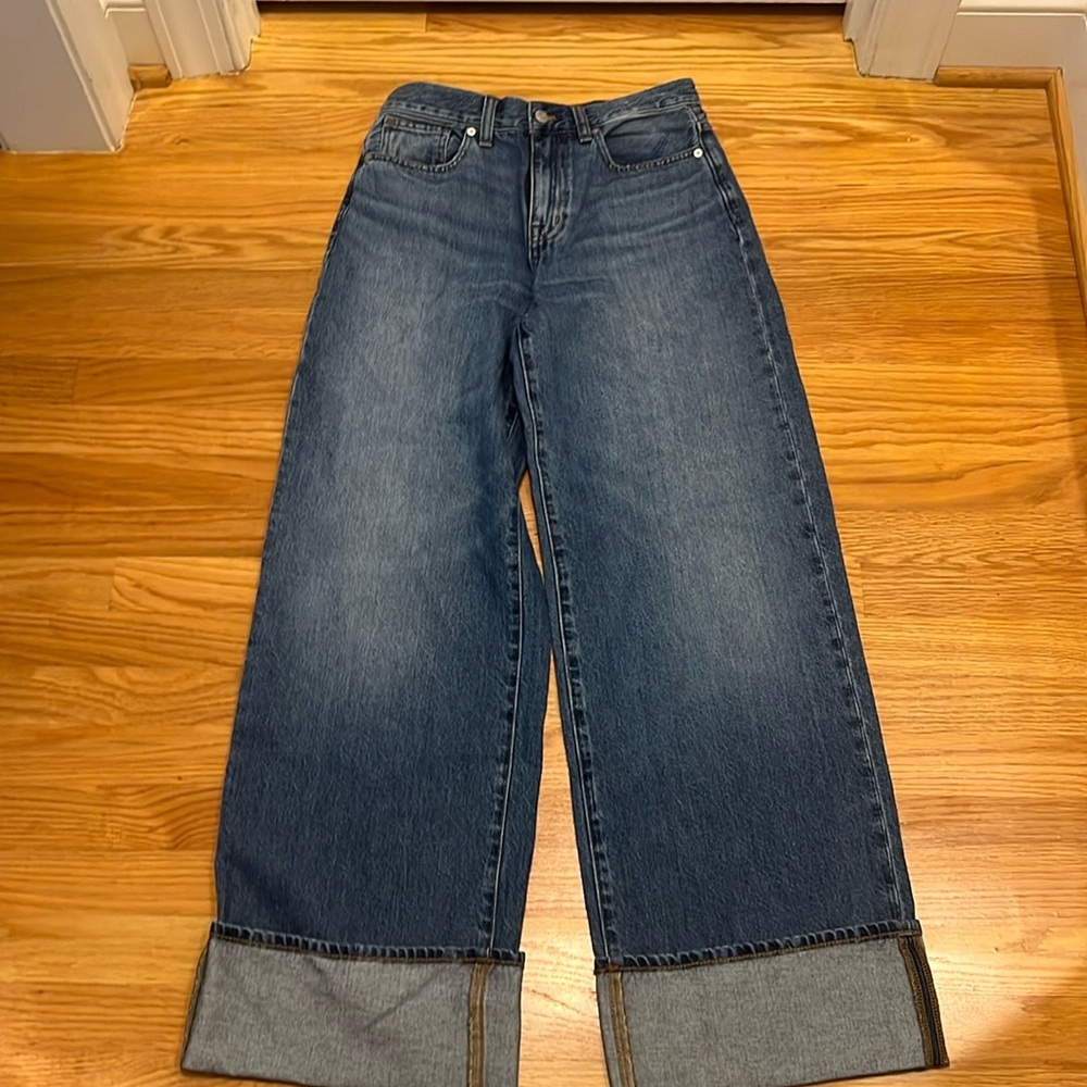 Madewell Blue Wide Leg Jeans